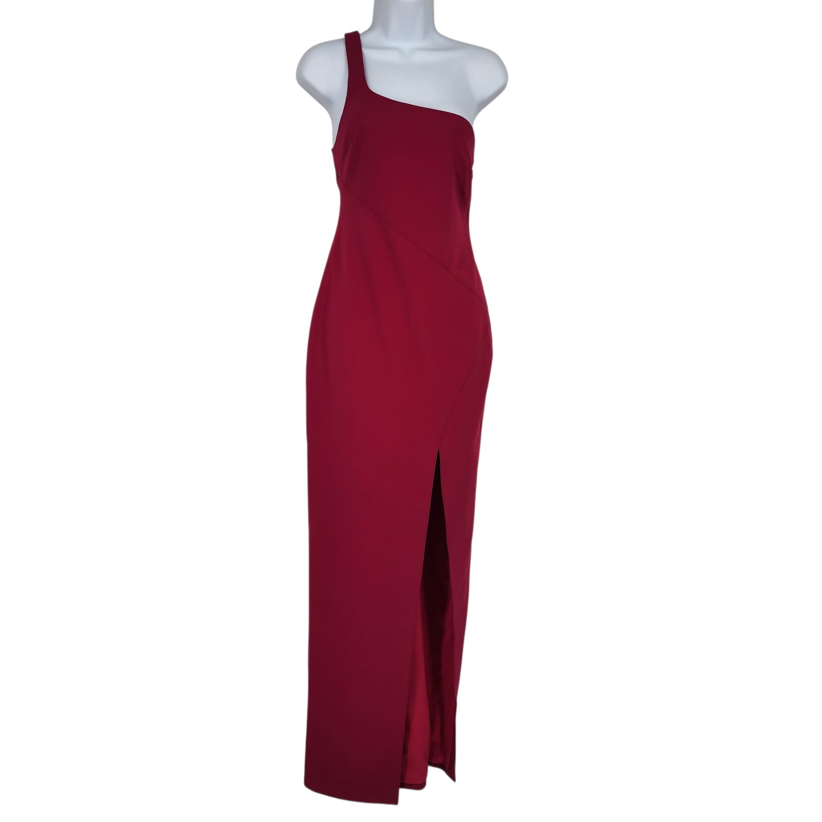 Nwt Likely Persian Red One Shoulder Camden Gown Slit Full Length Dress Size 4
